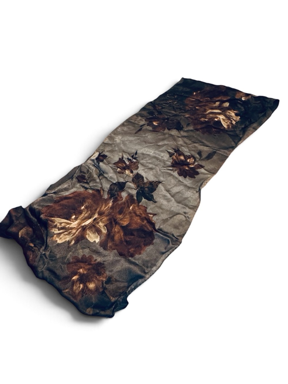 Lauren Ralph Lauren 100% Silk Rectangle Women's Scarf 52x11 Rich Colors